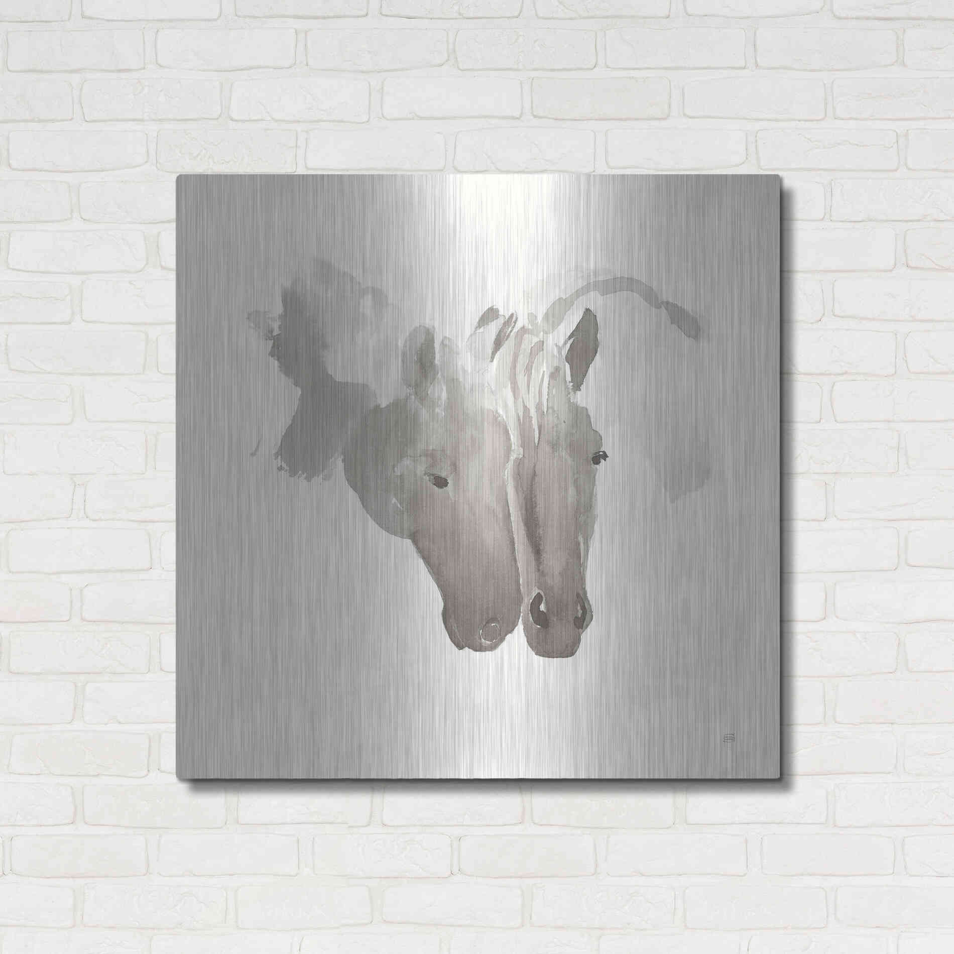 Luxe Metal Art 'Nuzzling IV' by Chris Paschke, Metal Wall Art,36x36