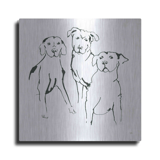 Luxe Metal Art 'Lovable Mutts II' by Chris Paschke, Metal Wall Art