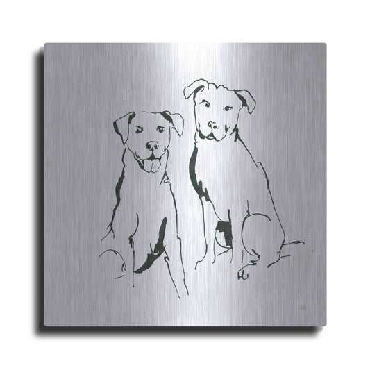 Luxe Metal Art 'Lovable Mutts III' by Chris Paschke, Metal Wall Art