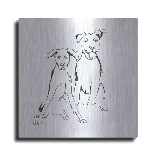 Luxe Metal Art 'Lovable Mutts V' by Chris Paschke, Metal Wall Art