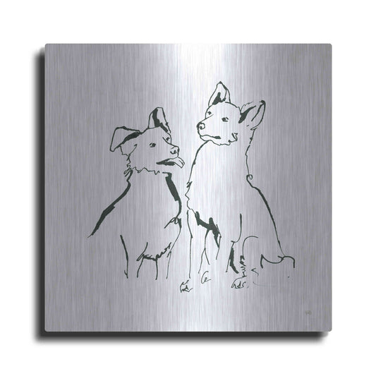 Luxe Metal Art 'Lovable Mutts VI' by Chris Paschke, Metal Wall Art