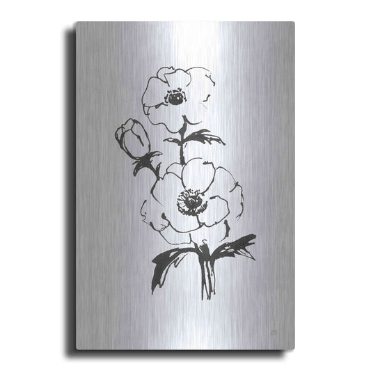 Luxe Metal Art 'Line Anemone II' by Chris Paschke, Metal Wall Art