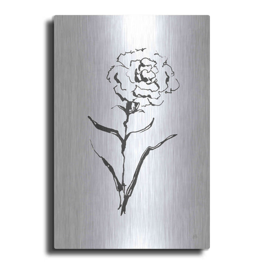Luxe Metal Art 'Line Carnation I' by Chris Paschke, Metal Wall Art
