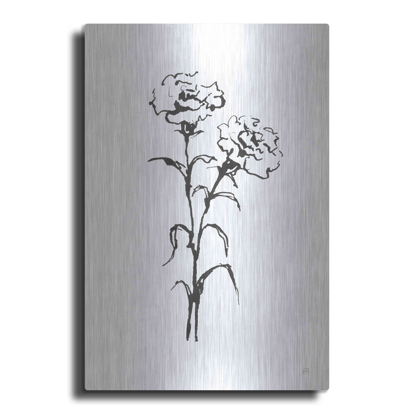 Luxe Metal Art 'Line Carnation II' by Chris Paschke, Metal Wall Art