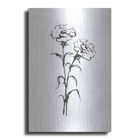 Luxe Metal Art 'Line Carnation II' by Chris Paschke, Metal Wall Art