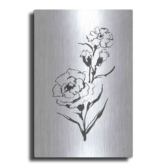 Luxe Metal Art 'Line Carnation III' by Chris Paschke, Metal Wall Art