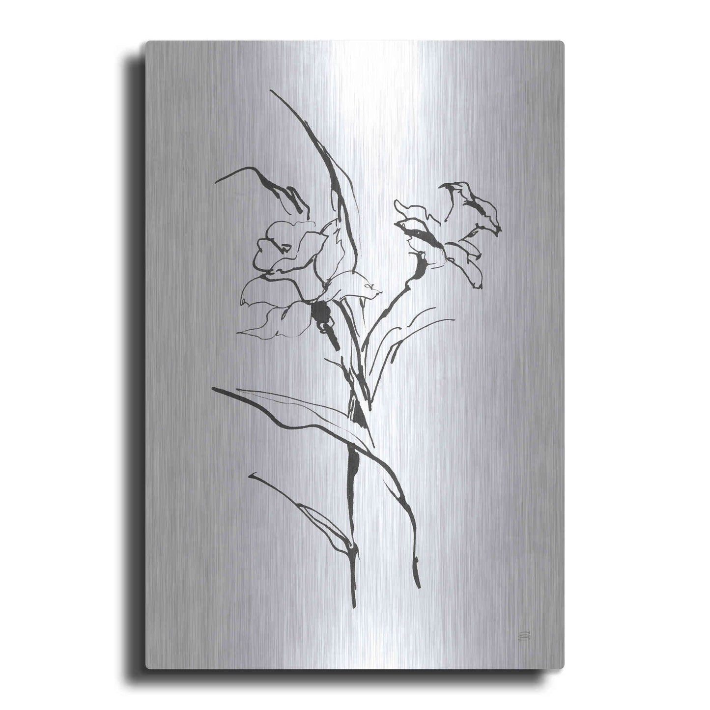 Luxe Metal Art 'Line Daffodil' by Chris Paschke, Metal Wall Art