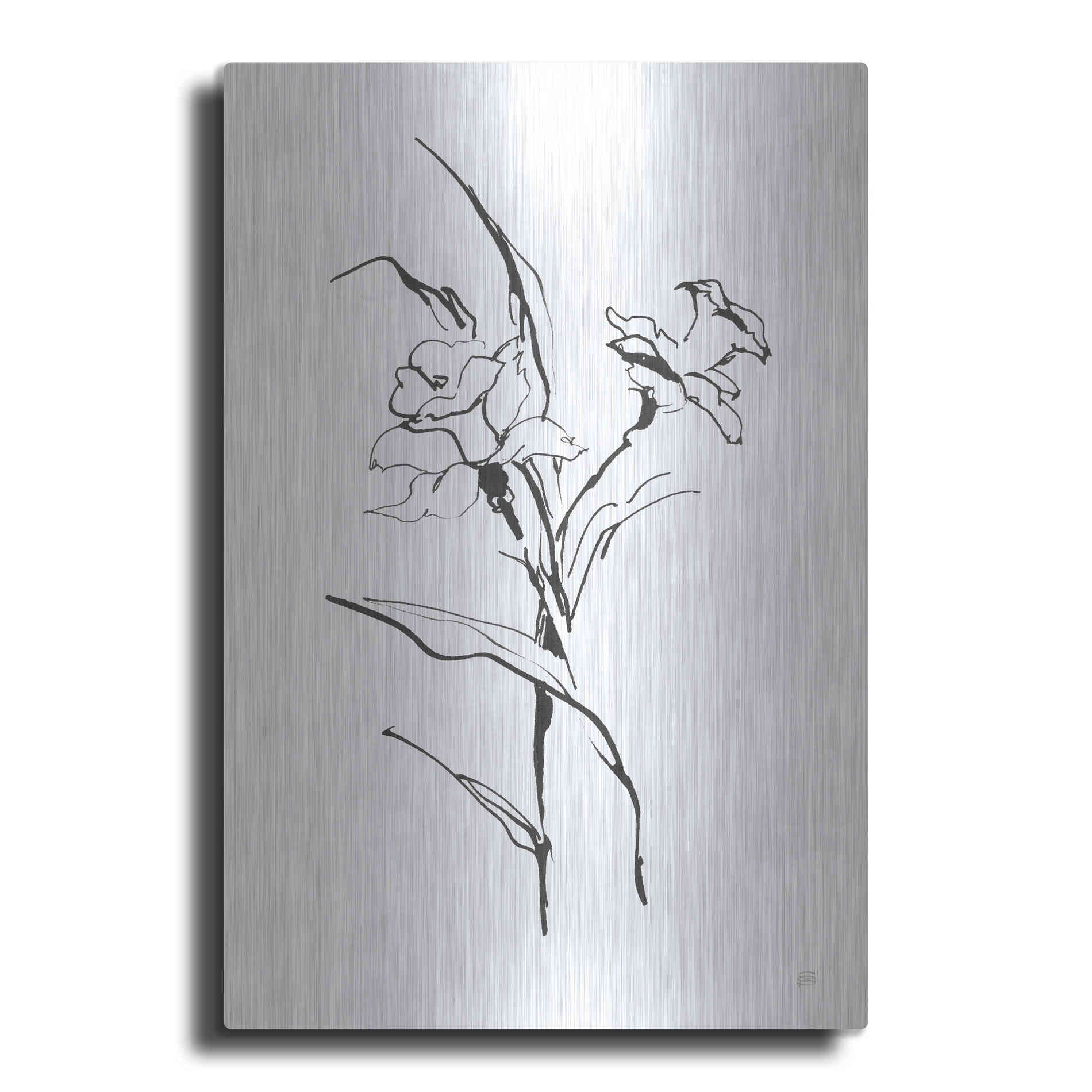 Luxe Metal Art 'Line Daffodil' by Chris Paschke, Metal Wall Art
