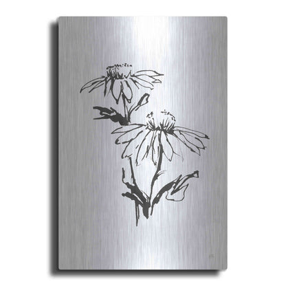 Luxe Metal Art 'Line Echinacea II' by Chris Paschke, Metal Wall Art