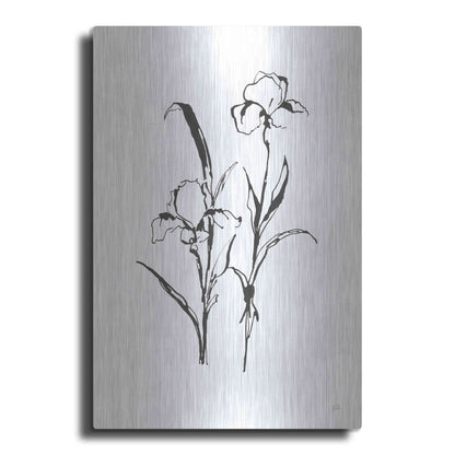 Luxe Metal Art 'Line Iris I' by Chris Paschke, Metal Wall Art