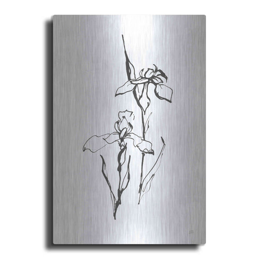 Luxe Metal Art 'Line Iris II' by Chris Paschke, Metal Wall Art