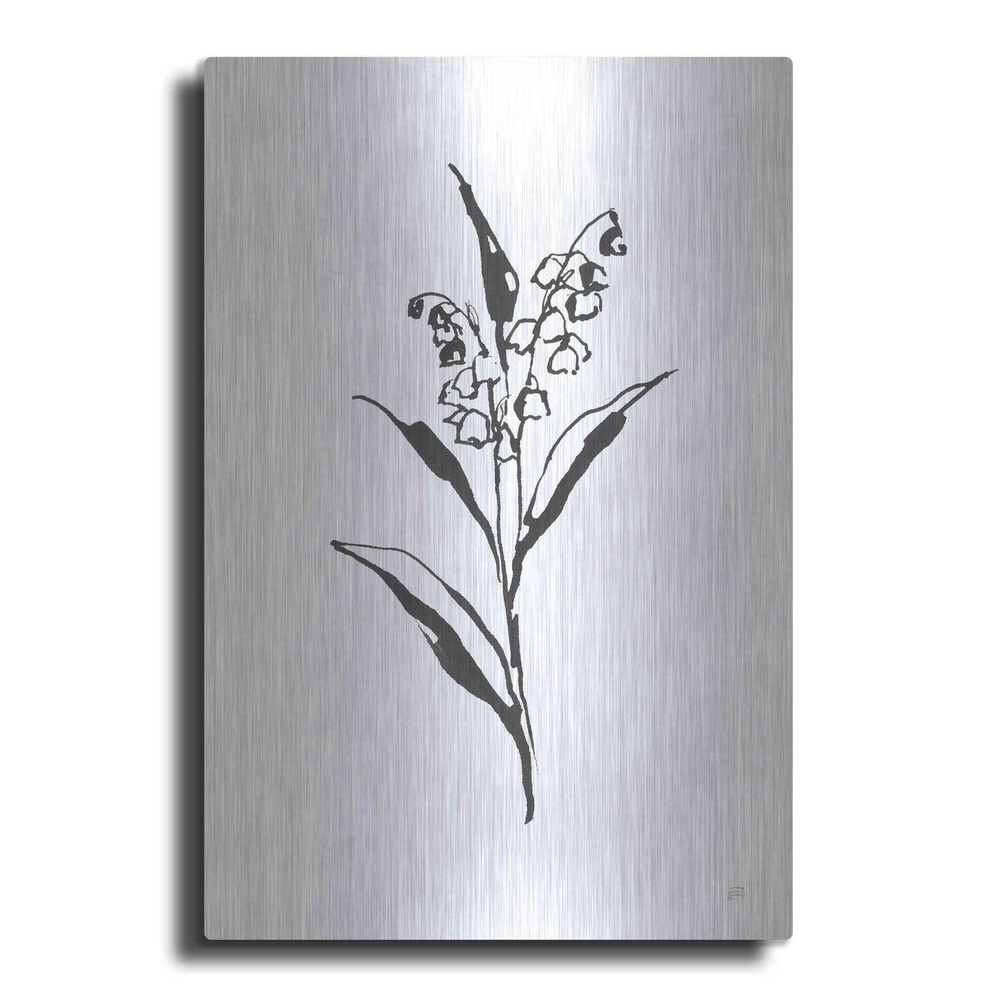 Luxe Metal Art 'Line Lily of the Valley II' by Chris Paschke, Metal Wall Art