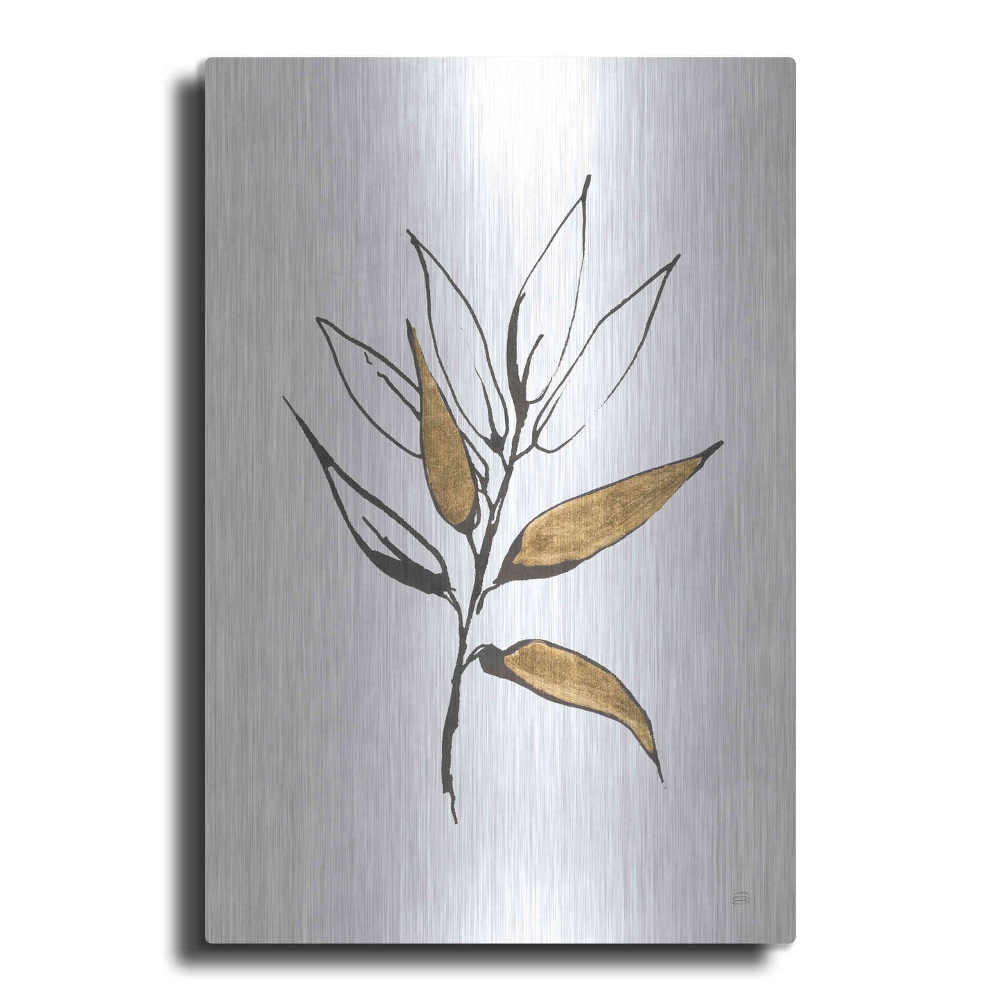 Luxe Metal Art 'Leafed VI' by Chris Paschke, Metal Wall Art