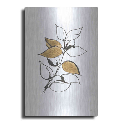 Luxe Metal Art 'Leafed VII' by Chris Paschke, Metal Wall Art