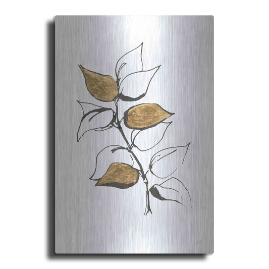 Luxe Metal Art 'Leafed VIII' by Chris Paschke, Metal Wall Art