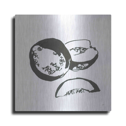 Luxe Metal Art 'Cantaloupe II BW' by Chris Paschke, Metal Wall Art