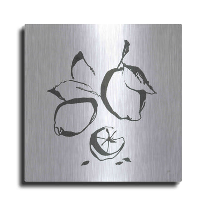 Luxe Metal Art 'Lemons BW' by Chris Paschke, Metal Wall Art