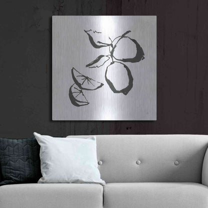 Luxe Metal Art 'Limes BW' by Chris Paschke, Metal Wall Art,36x36