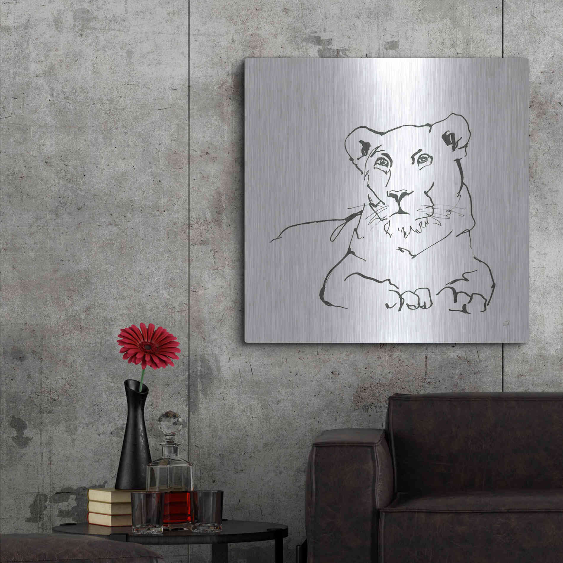 Luxe Metal Art 'African Animals II' by Chris Paschke, Metal Wall Art,36x36