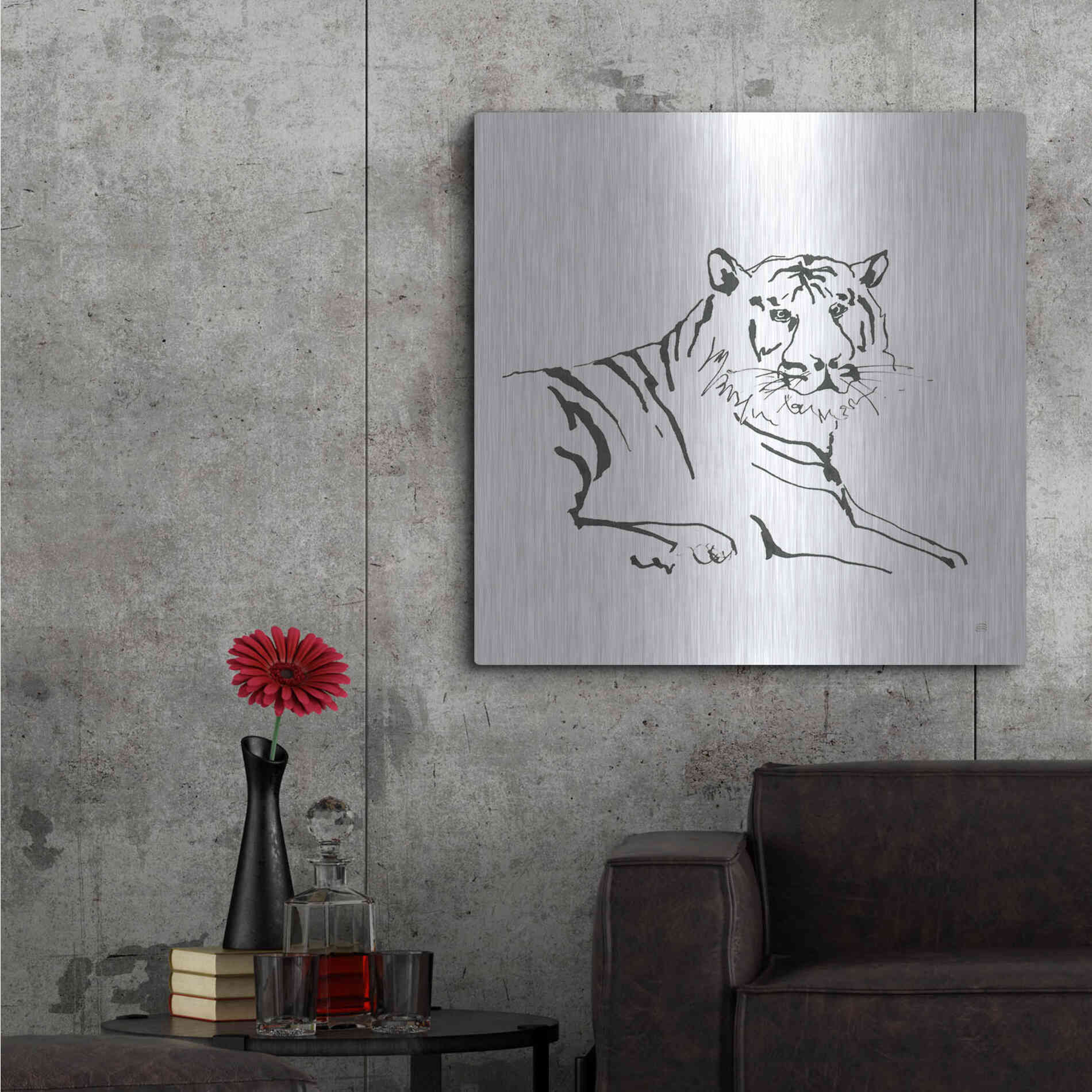 Luxe Metal Art 'African Animals III' by Chris Paschke, Metal Wall Art,36x36