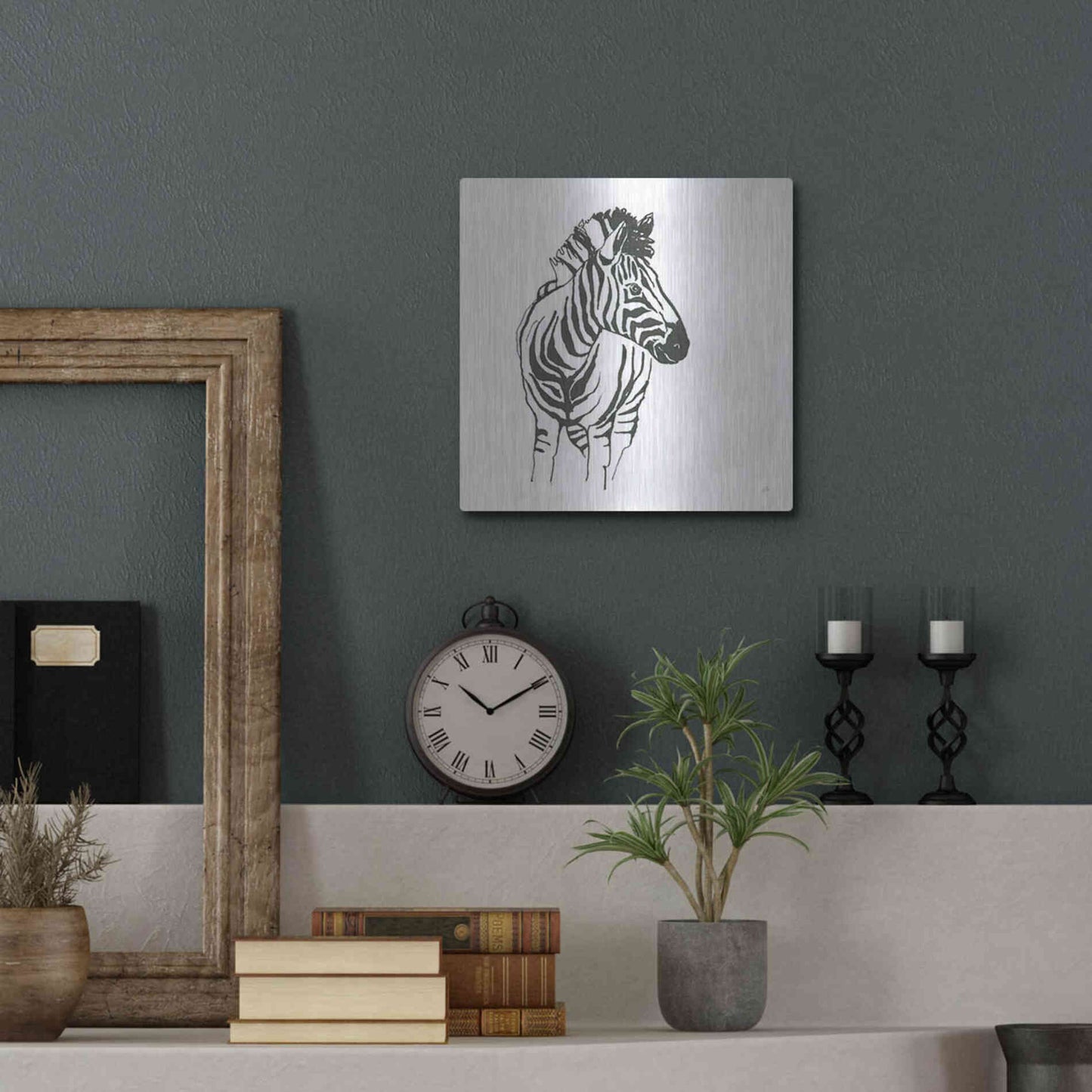 Luxe Metal Art 'African Animals VIII' by Chris Paschke, Metal Wall Art,12x12