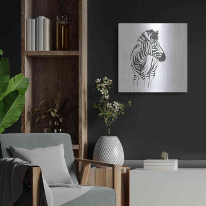 Luxe Metal Art 'African Animals VIII' by Chris Paschke, Metal Wall Art,24x24