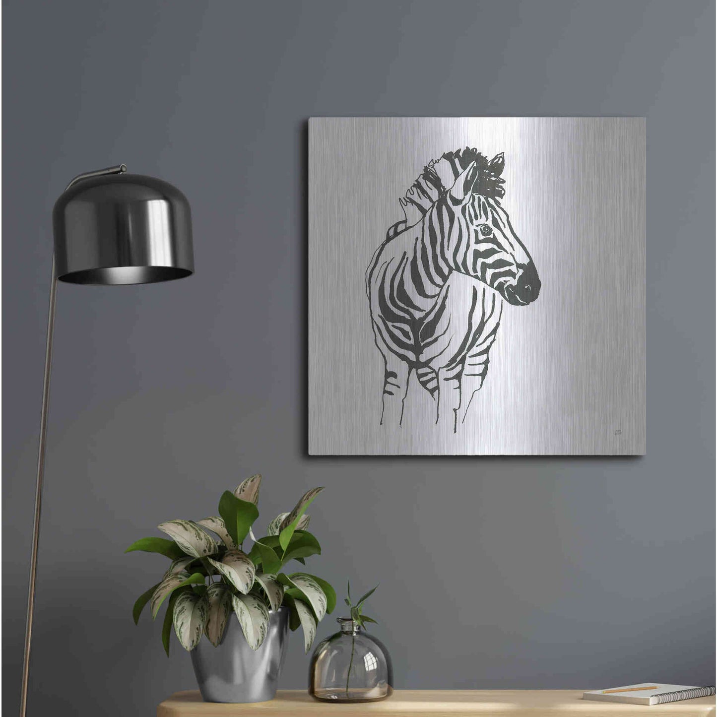 Luxe Metal Art 'African Animals VIII' by Chris Paschke, Metal Wall Art,24x24