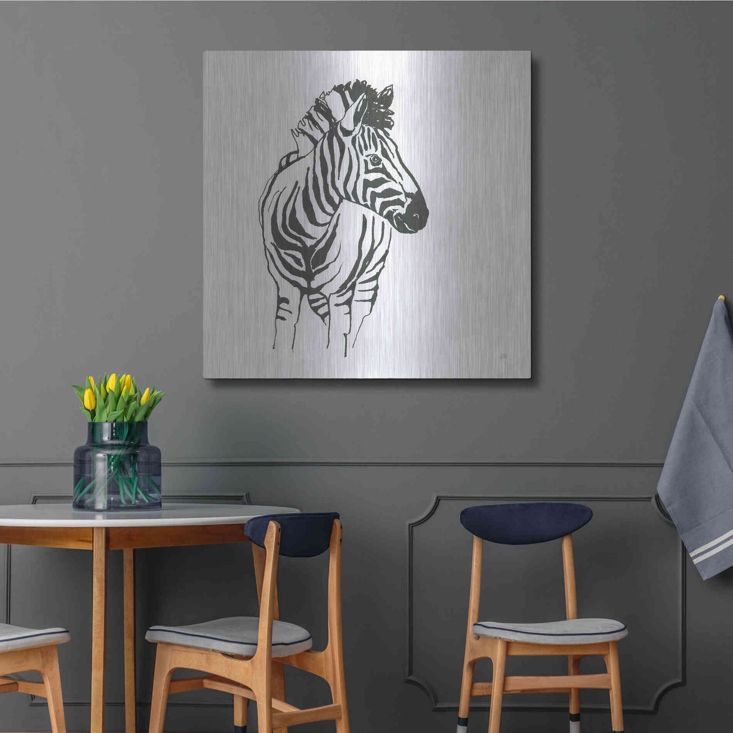 Luxe Metal Art 'African Animals VIII' by Chris Paschke, Metal Wall Art,36x36