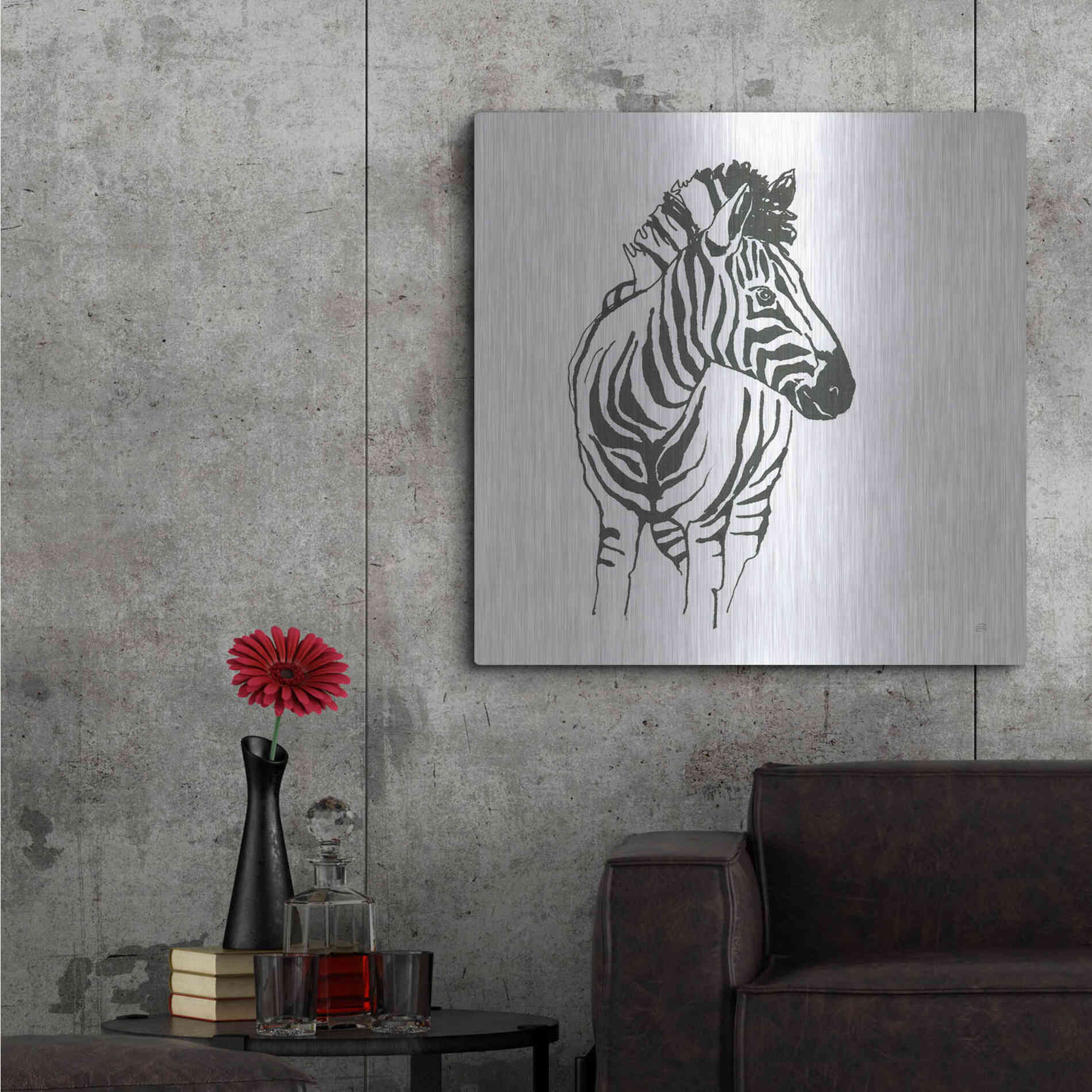 Luxe Metal Art 'African Animals VIII' by Chris Paschke, Metal Wall Art,36x36