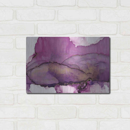 Luxe Metal Art 'Violet' by Chris Paschke, Metal Wall Art,16x12