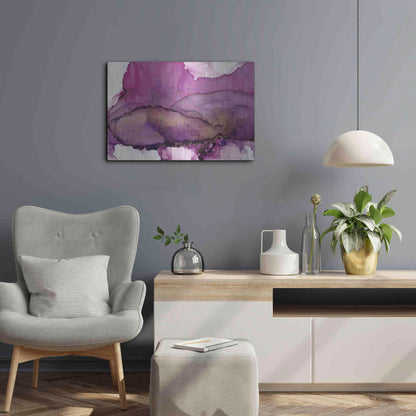 Luxe Metal Art 'Violet' by Chris Paschke, Metal Wall Art,24x16