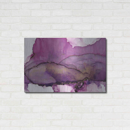 Luxe Metal Art 'Violet' by Chris Paschke, Metal Wall Art,36x24