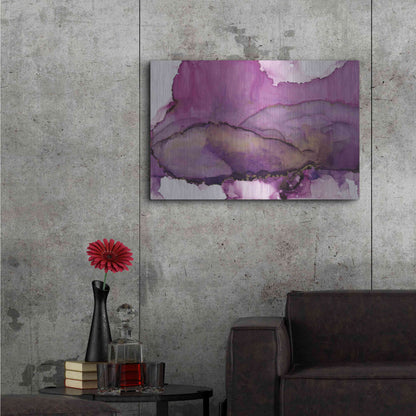 Luxe Metal Art 'Violet' by Chris Paschke, Metal Wall Art,36x24