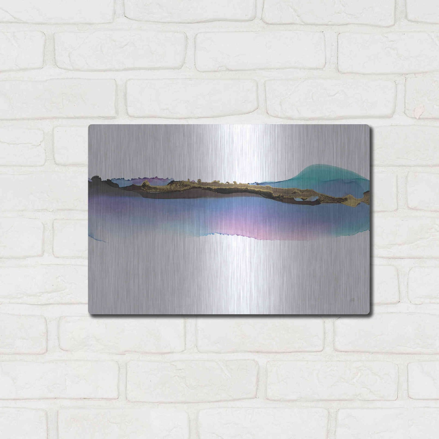 Luxe Metal Art 'Island' by Chris Paschke, Metal Wall Art,16x12