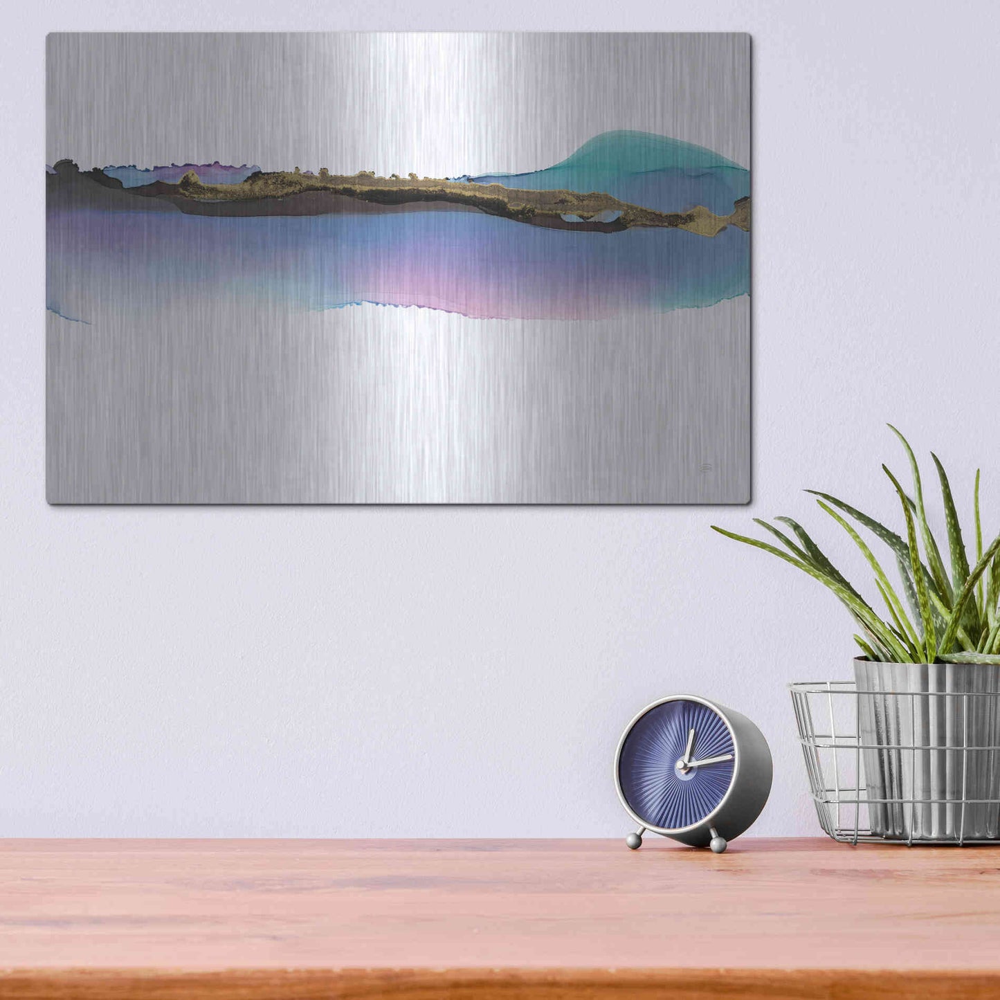 Luxe Metal Art 'Island' by Chris Paschke, Metal Wall Art,16x12