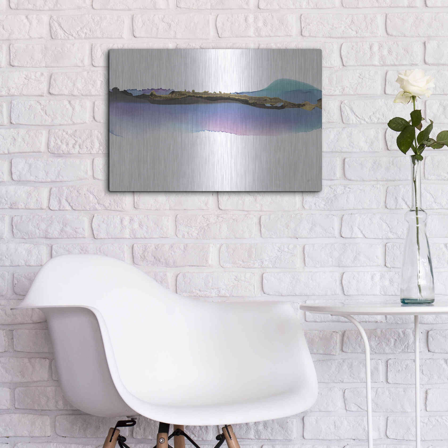 Luxe Metal Art 'Island' by Chris Paschke, Metal Wall Art,24x16