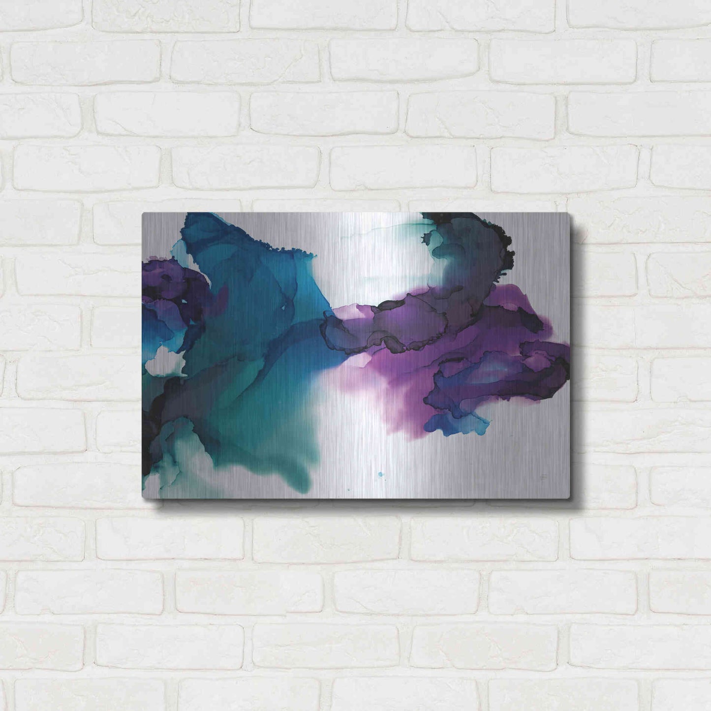 Luxe Metal Art 'Gemstone' by Chris Paschke, Metal Wall Art,24x16