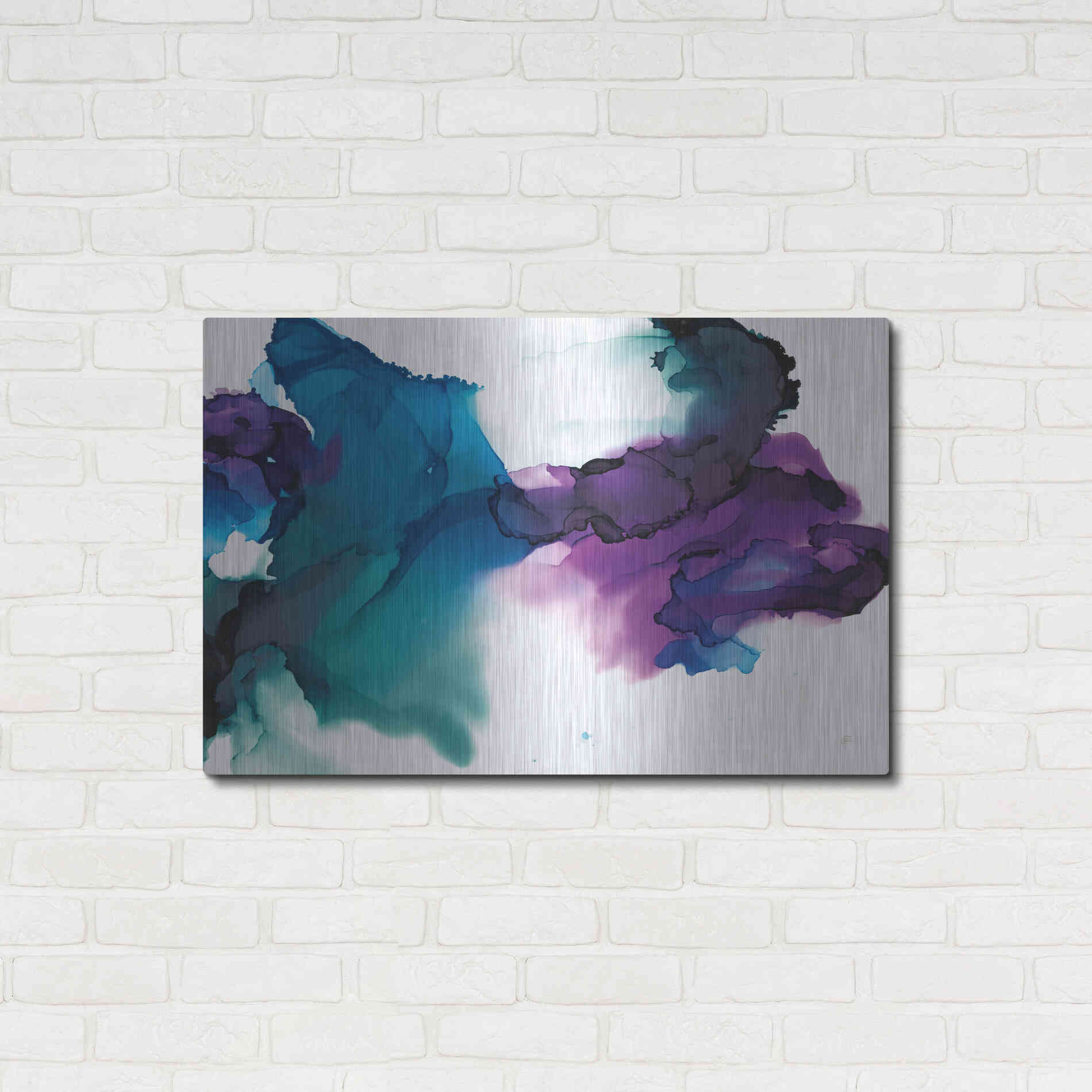 Luxe Metal Art 'Gemstone' by Chris Paschke, Metal Wall Art,36x24