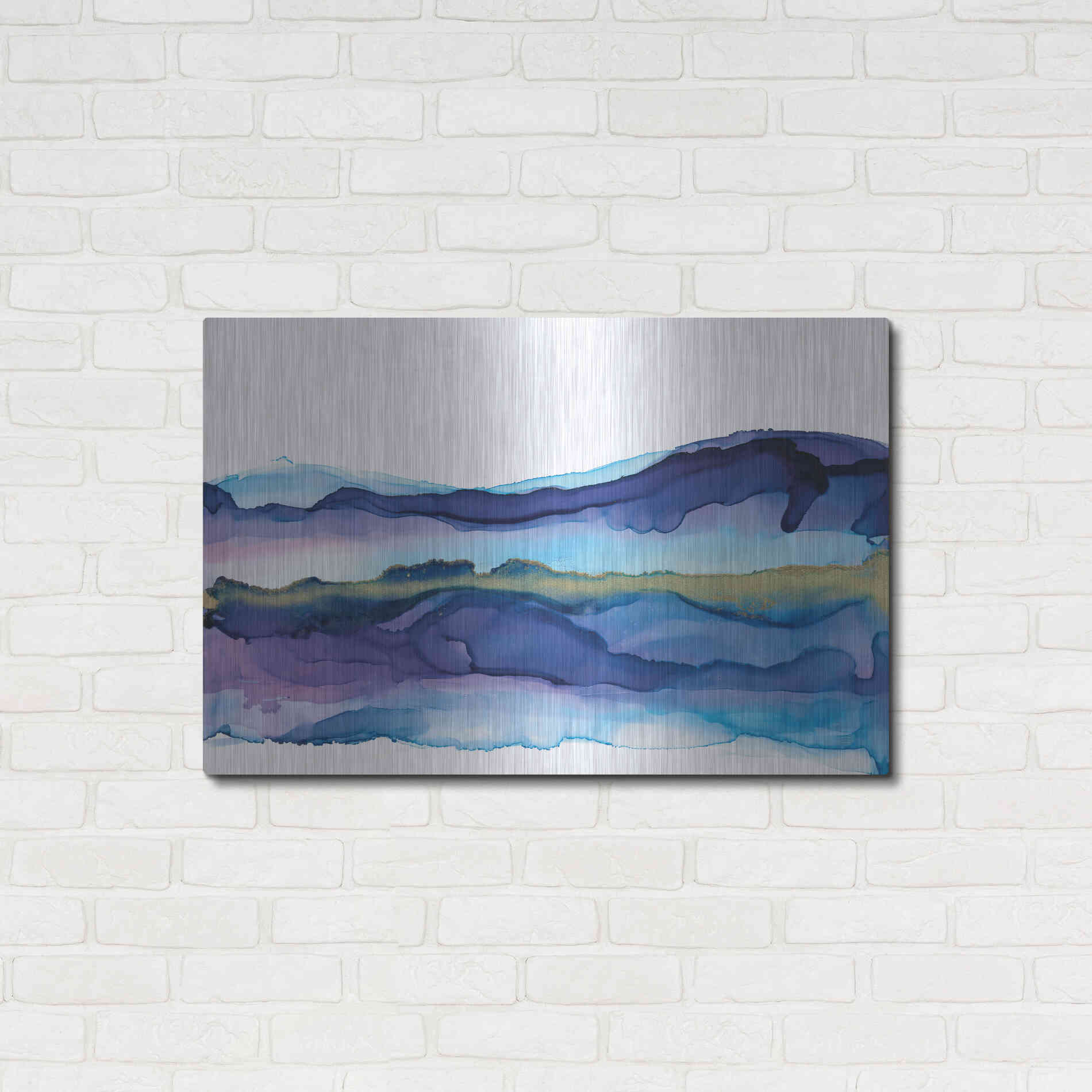 Luxe Metal Art 'Coastal Ink I' by Chris Paschke, Metal Wall Art,36x24