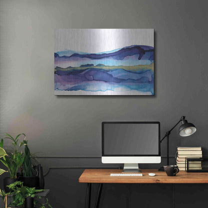 Luxe Metal Art 'Coastal Ink I' by Chris Paschke, Metal Wall Art,36x24