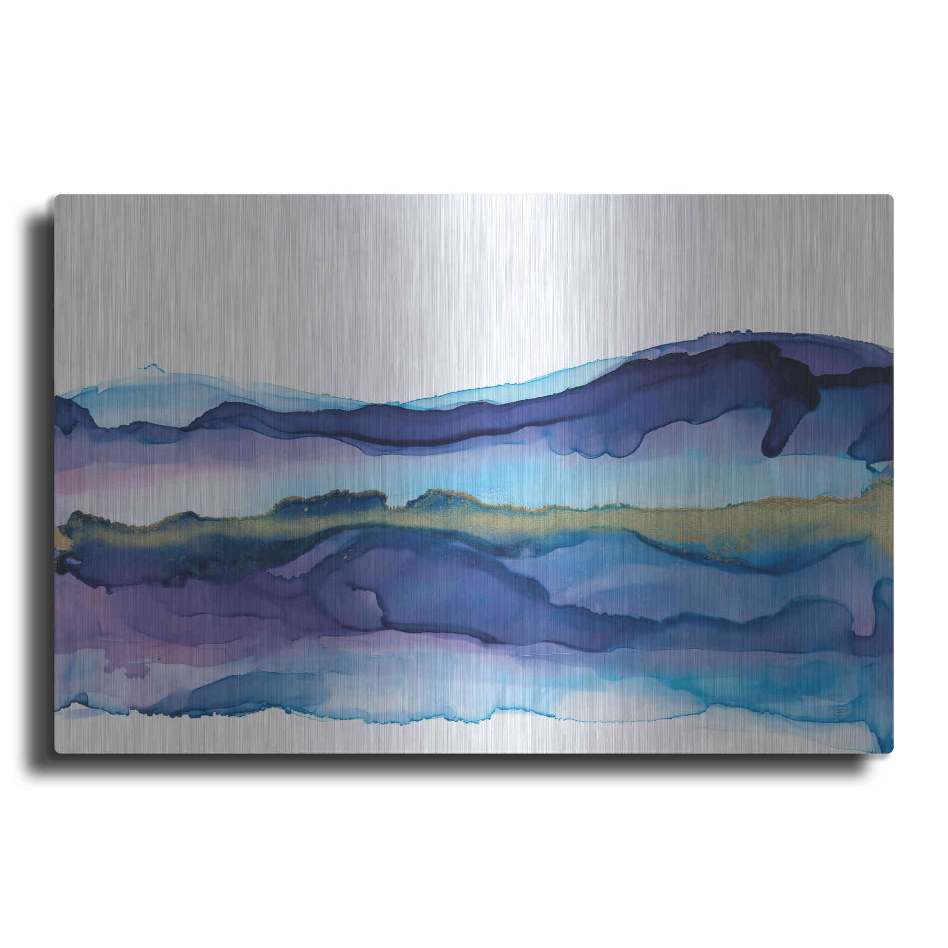 Luxe Metal Art 'Coastal Ink I' by Chris Paschke, Metal Wall Art