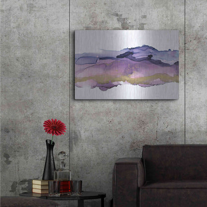 Luxe Metal Art 'Coastal Ink III' by Chris Paschke, Metal Wall Art,36x24