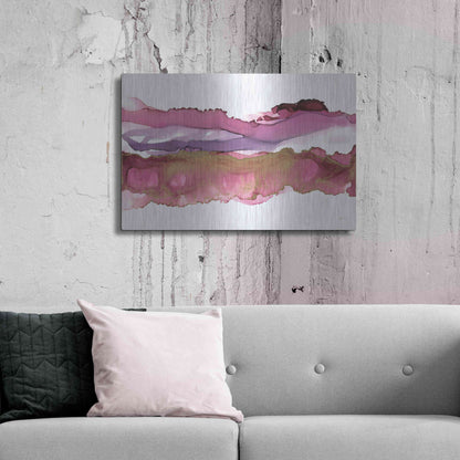 Luxe Metal Art 'Coastal Ink V' by Chris Paschke, Metal Wall Art,36x24