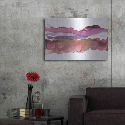 Luxe Metal Art 'Coastal Ink V' by Chris Paschke, Metal Wall Art,36x24