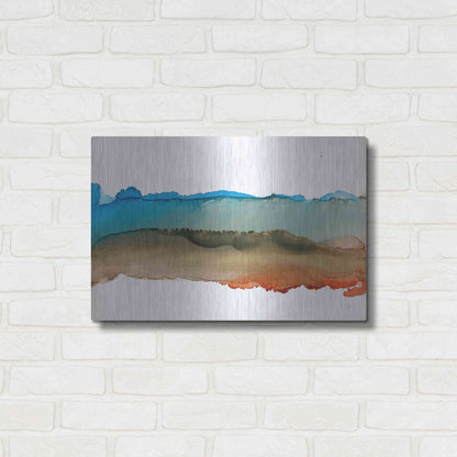 Luxe Metal Art 'Coastal Ink VIII' by Chris Paschke, Metal Wall Art,24x16