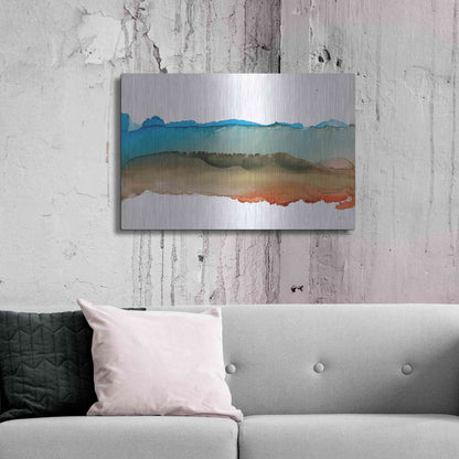 Luxe Metal Art 'Coastal Ink VIII' by Chris Paschke, Metal Wall Art,36x24