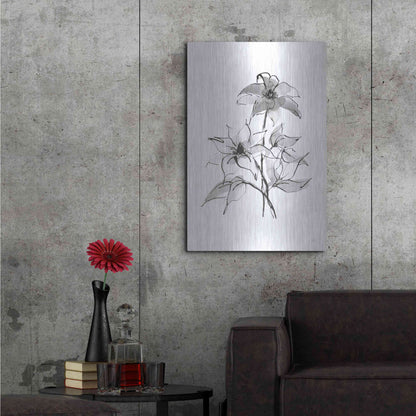 Luxe Metal Art 'Wash Clematis' by Chris Paschke, Metal Wall Art,24x36