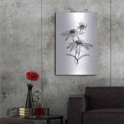 Luxe Metal Art 'Wash Echinacea II' by Chris Paschke, Metal Wall Art,24x36