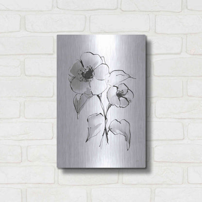 Luxe Metal Art 'Wash Poppy I' by Chris Paschke, Metal Wall Art,12x16