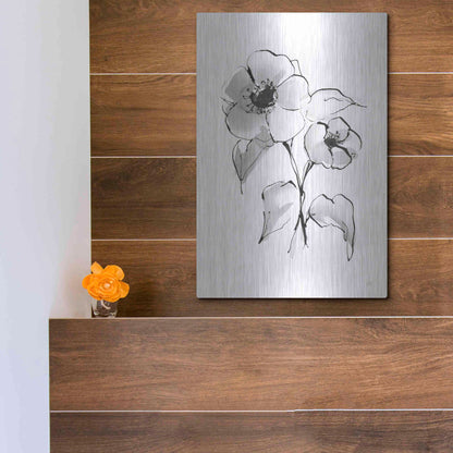 Luxe Metal Art 'Wash Poppy I' by Chris Paschke, Metal Wall Art,12x16
